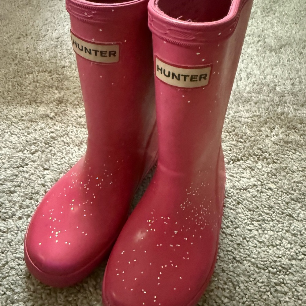 Hunter Pink Rain Waterproof Rubber boots